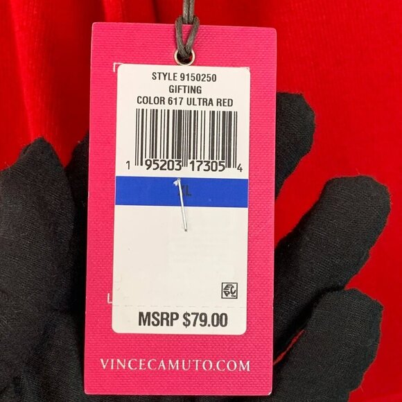 NWT VINCE CAMUTO Studded Shoulder Animal Print Jacquard Sweater Size XL - Picture 8 of 9